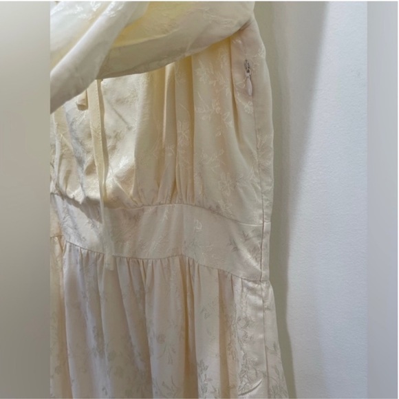 Lulu’s Always The Sweetest Cream Jacquard Ruffled Mini Dress - Picture 8 of 14